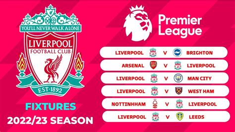 liverpool fixtures september 2022